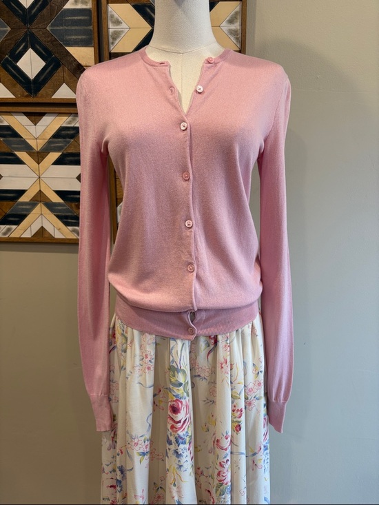 Ralph Lauren Purple Label Sweaters - Vintage Ralph Lauren Collection Light Pink Button-Up Cardigan Sweater size Small